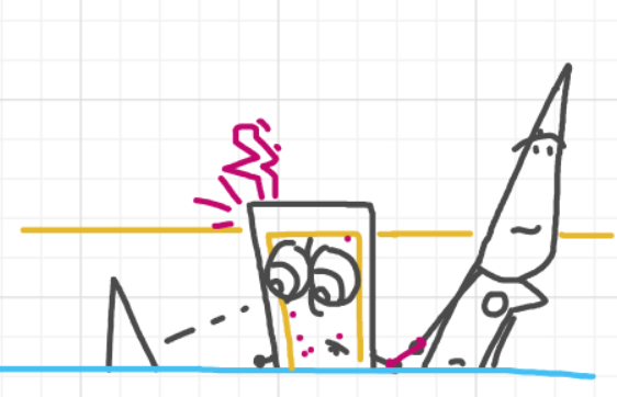 A panel from Running Duos, episode four of the Board Boards object show by Furretwalk/WalkingFurret.